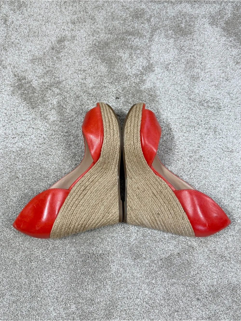 Schutz Women’s Wedges Heels Shoes Peep Toe in Orange 9
